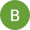 The letter b on a green background.